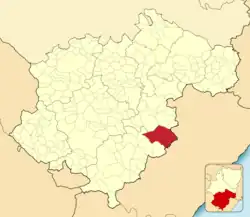 Расположение муниципалитета на карте провинции