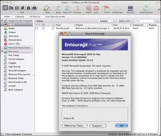Скриншот программы Microsoft® Entourage® 2008