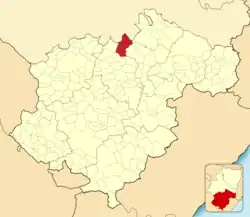 Расположение муниципалитета на карте провинции