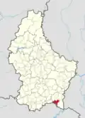 Расположение коммуны на карте Люксембурга