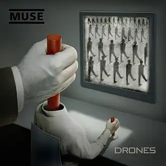 Обложка альбома Muse «Drones» (2015)