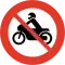 Forbudt for motorsykkel og moped