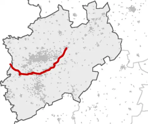 Strecke der Маас-Вуппер-экспресс
