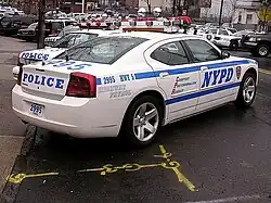 Один из автомобилей дорожной полиции (Highway Patrol) Dodge Charger 2009 года выпуска.