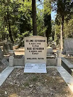 Могила Наги Шейхзаманлы на кладбище Ферикёй