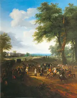 Приём Наполеона в Людвигсбурге. Ок. 1812. Холст, масло. Версаль