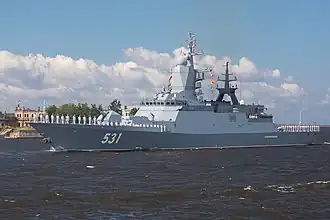 Корвет «Сообразительный» в Финском заливеКронштадт, 30 июля 2017 года