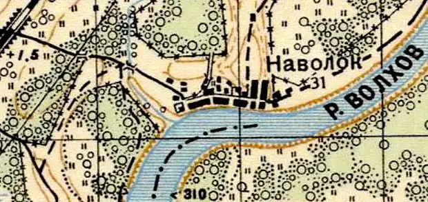 План деревни Наволок. 1937 год