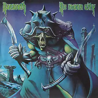 Обложка альбома Nazareth «No Mean City» (1979)