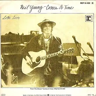 Обложка альбома Нила Янга «Comes a Time» (1978)