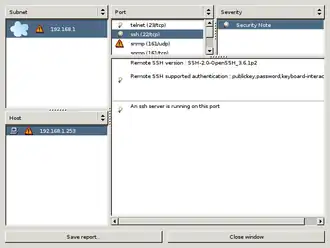 Скриншот программы Nessus