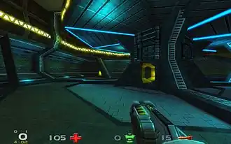 Игрок держит ракетомёт