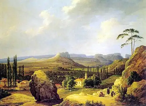 Никанор Чернецов. «Вид Каралезской долины на южном берегу Крыма», 1839 год.
