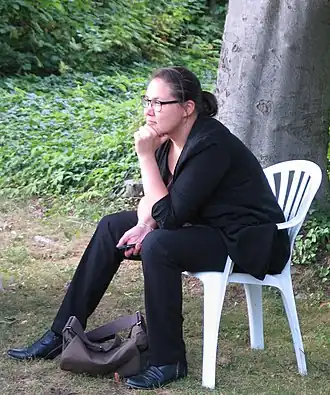 Нивиак Корнелиуссен на литературном фестивале в Берлине в 2016 году