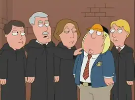 Картер Пьютершмидт приглашает Криса вступить в сообщество «Череп и кости»