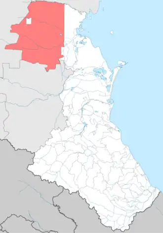 Ногайский район на карте