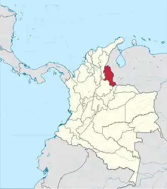 Северный Сантандер на карте