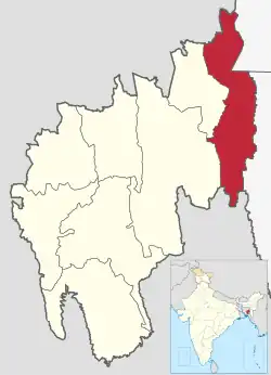 Северная Трипура на карте