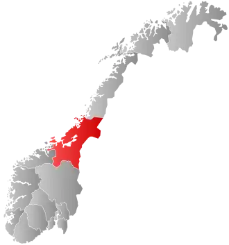 Трёнделаг на карте