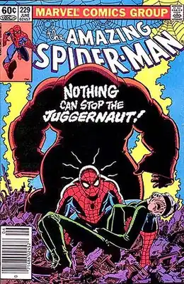 Обложка выпуска The Amazing Spider-Man #229 (июнь 1982).  Художник Джон Ромита-мл.