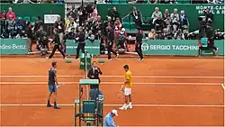 Финал одиночных соревнований между Новаком Джоковичем Томашом Бердыхом