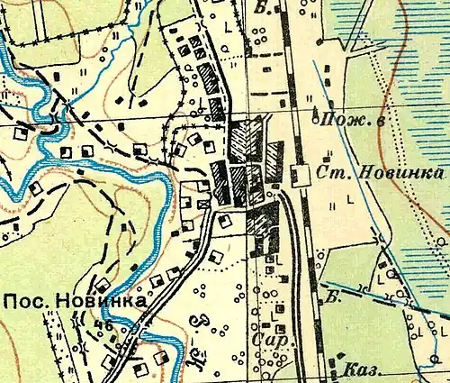 План посёлка Новинка. 1931 год