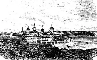 Кирилло-Новоезерский монастырь. Офорт. Около 1880 г.