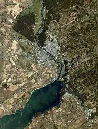 Центральная часть Новосибирской агломерации, снимок спутника LandSat-5 от 8.09.2010