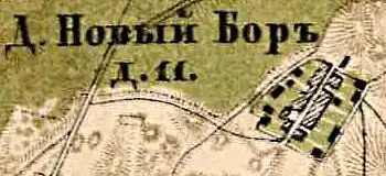 План деревни Новый Бор. 1885 год