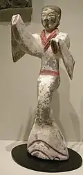 Tomb figure of dancing girl, Han Dynasty (202 BC-220 AD)