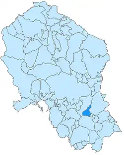 Расположение муниципалитета Нуэва-Картейя на карте провинции