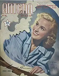 Нури Монсе на обложке журнала «Antena», апрель 1944 года