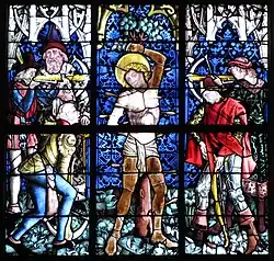 Мученичество Святого Себастьяна. Вольная реставрация XIX века. Церковь святых Петра и Павла, Оберне.