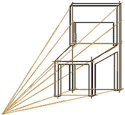 Схема построения обратной перспективы