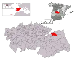 Расположение муниципалитета на карте провинции