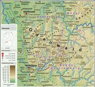 Карта Оденвальда