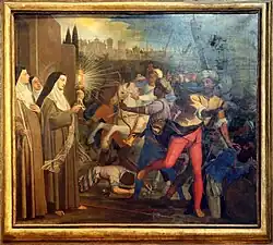 Святая Клара, обращающая сарацин в бегство. Ок. 1605. Церковь Оньисанти, Флоренция