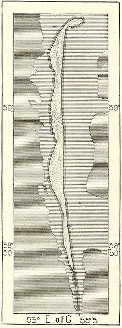 Русская карта острова XIX века
