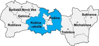 Кошице-Околье на карте