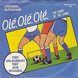 Обложка сингла The Funs «Olé, Olé, Olé (The Name of the Game)» (1987)