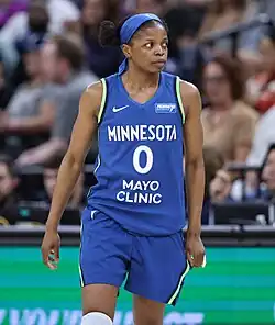 Оливия Эпупа в игре за «Миннесота Линкс» против «Коннектикут Сан» (4 июля 2024 года)