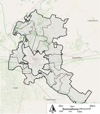 Омский район на карте