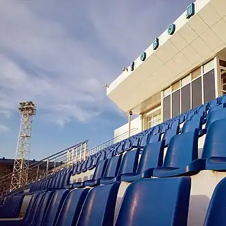 На Восточной трибуне стадиона