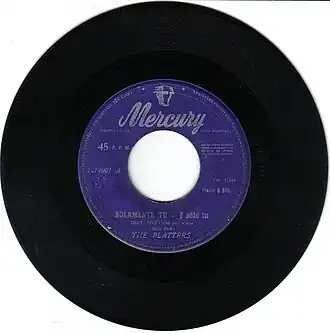 Обложка сингла The Platters «Only You (And You Alone)» (1955)