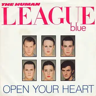 Обложка сингла The Human League «Open Your Heart» (1981)