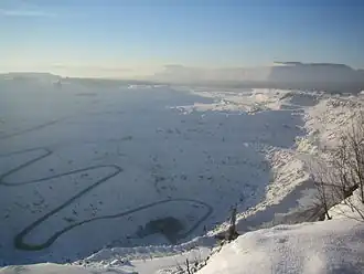 Зимний вид на рудник "Ковдор" Ковдорслюда на Ковдорском флогопитовом месторождении