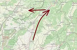 Движение гуситских войск.