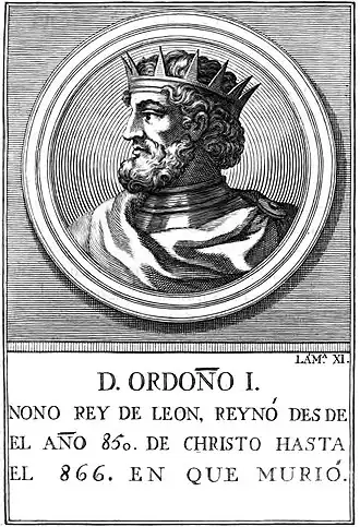 Ордоньо I. Миниатюра XVIII века