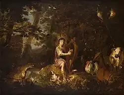 Орфей играющий на арфе (около 1670)