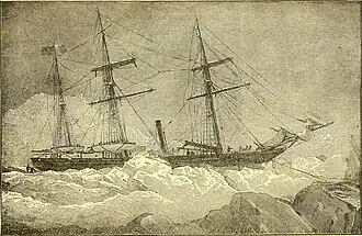 Барк «Жаннетта», блокированный льдами